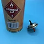 Valve for butane lighter gas cartridges refills assembly